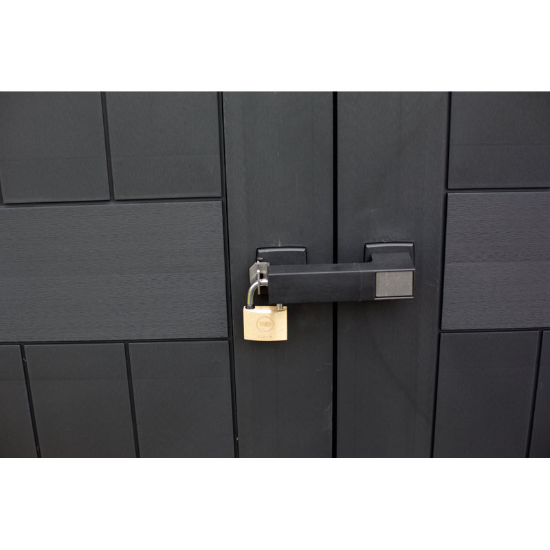 keter oakland 11 ft. w x 7.5 ft. d plastic storage shed